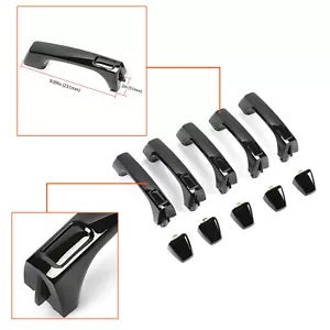 ドアハンドル ブラック 外装 外側 フロント&リア 5個セット ハマー H3 H3T 06-10用 Door Handle Black Exterior Outside Front & Rear Set of 5 For Hummer H3 H3T 06-10