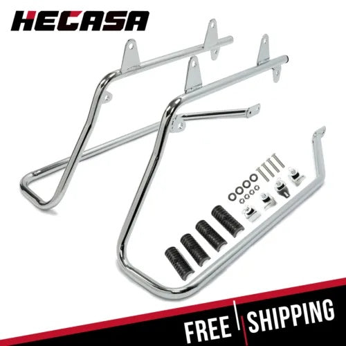 ハーレーダビッドソン ヘリテージ ソフテイル 84-17 用クローム サドルバッグ変換ブラケット Chrome Saddle bag Conversion Brackets For Harley Davidson Heritage Softail 84-17