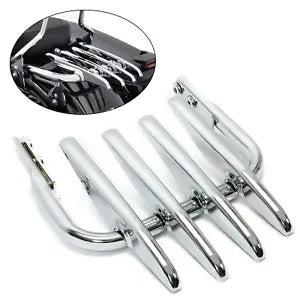 ハーレー エレクトラ ストリート グライド ロードキング FLHX FLHT 用クローム ステルス ラゲッジ ラック Chrome Stealth Luggage Rack for Harley Electra Street Glide Road King FLHX FLHT