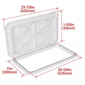 24インチ x 14インチ デッキマリンアクセスハッチ&蓋ボートハッチハンドルマリンキャラバンRV 24" x 14" Deck Marine Access Hatch & Lid Boat Hatch Handle Marine Caravan RV