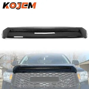 トヨタ タンドラ 14-21 フロント成形アッパーグリルフードバルジスクープグロスブラック用 For Toyota Tundra 14-21 Front Molding Upper Grille Hood Bulge Scoop Gloss Black