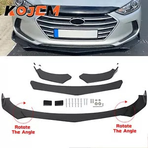 トヨタホンダユニバーサルブラックフロントバンパーリップスポイラースプリッターボディキット For Toyota Honda Universal Black Front Bumper Lip Spoiler Splitter Body Kit