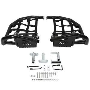 ナーフバーペグヒールガードブラックナーフ & ネットカワサキ KFX 450R KFX450R 08-15 Nerf Bars Peg Heel Guard Black Nerf & Nets For Kawasaki KFX 450R KFX450R 08-15