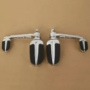 ハーレーロードキングソフテイルダイナオスマウント用ヒールレスト付きフットペグ Foot Pegs With Heel Rest For Harley Road King Softail Dyna Male Mount