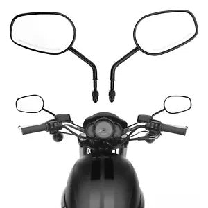 lovethismoto Rear View Mirrors Fit For Harley Fat Boy FLSTF Road King FLHR Street Bob FXDB