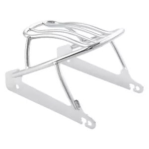 lovethismoto Chrome Rigid Solo Luggage Rack Fit For Harley Dyna Street Bob Super Glide 06-17