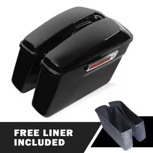 ハードサドルバッグ ラッチキー付き ハーレーツーリングロードストリートグライド 2014-2024 に適合 Hard Saddlebags w/ Latch Keys Fit For Harley Touring Road Street Glide 2014-2024