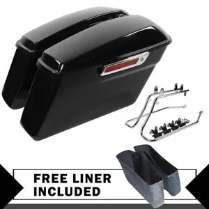 ハードサドルバッグ 変換ブラケット付き ハーレー ソフテイル ヘリテージ 1984-2016 に適合 Hard Saddlebags W/Conversion Brackets Fit For Harley Softail Heritage 1984-2016