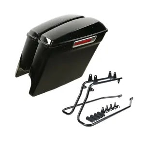 ハードサドルバッグはハーレーソフテイルヘリテージ1986-2013に適合、変換ブラケット付き Hard Saddle Bags Fit For Harley Softail Heritage 1986-2013 W/Conversion Brackets