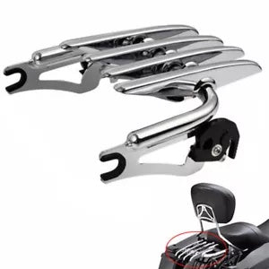 ハーレーロードキングエレクトラグライド 2009-2023 クロームステルス荷物ラックに適合 Fit For Harley Road King Electra Glide 2009-2023 Chrome Stealth Luggage Rack