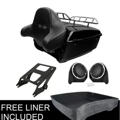 ハーレーツーリング 14-Up キングツアーパック Pak バックレストラックスピーカーに適合 Fit For Harley Touring 14-Up King Tour Pack Pak Backrest Rack Speakers