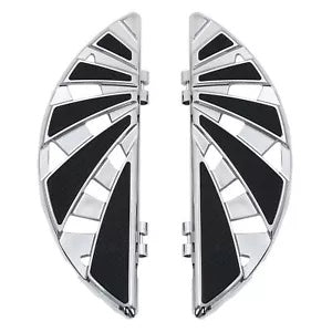 ハーフムーンドライバーフロアボードフットボードハーレーツーリングロードキンググライドに適合 Half Moon Driver Floorboards Footboard Fit For Harley Touring Road King Glide