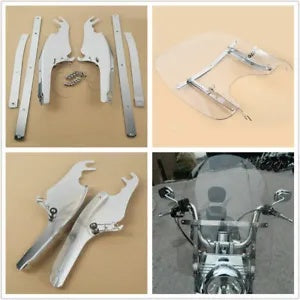 ハーレーファットボーイヘリテージソフテイル用フロントガラスフロントガラス取り付けブラケットキット Windscreen Windshield Mounting Bracket Kit For Harley Fatboy Heritage Softail