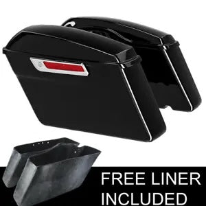 ハードサドルバッグトランク ラッチキー付き ハーレーツーリングエレクトラグライド1993-13に適合 Hard Saddle Bags Trunk W/ Latch key Fit For Harley Touring Electra Glide 1993-13