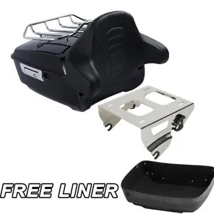 キングトランク バックレスト ラック ソロ マウント ハーレー ツアーパック ツーリング グライド 14-24 に適合 King Trunk Backrest Rack Solo Mount Fit For Harley Tour Pak Touring Glide 14-24