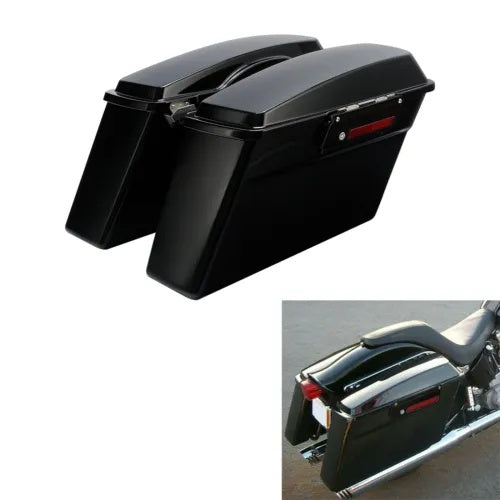 ハードサドルバッグ ブラック ラッチ ハーレー ツーリング グライド ロードキング 1994-2013 に適合 Hard SaddleBags Black Latch Fit For Harley Touring Glide Road King 1994-2013