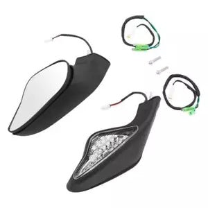 バックミラー ウインカーライト付き Ducati 848 EVO 08-13 1098 1098S 07-09用 Rear View Mirrors W/Turn Signals Light For Ducati 848 EVO 08-13 1098 1098S 07-09