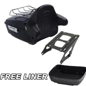 キングパック トランク バックレスト ラック ハーレー ツアー パック エレクトラ ストリート グライド 14 アップに適合 King Pack Trunk Backrest Rack Fit For Harley Tour Pak Electra Street Glide 14-Up