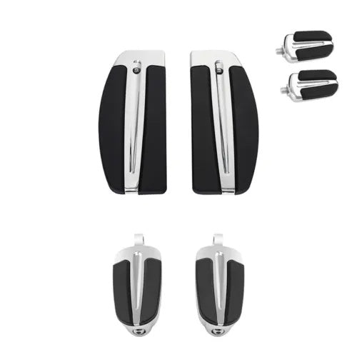 ドライバーフットボードインサートシフターフットペグハーレーツーリングストリートグライドクローム用 Driver Footboard Inserts Shifter FootPegs For Harley Touring Street Glide Chrome