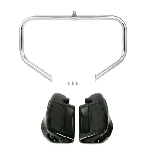 ハーレーツーリングロードグライド14-24用下部通気フェアリングスピーカーポッド&クラッシュバー Lower Vented Fairing Speaker Pod & Crash Bar For Harley Touring Road Glide 14-24