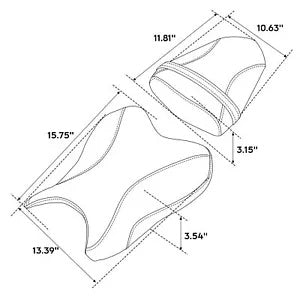 ブラックレッドライダー運転席&助手席ヤマハYZF R6 YZFR6 2006-2007 USに適合 Black Red Rider Driver & Passenger Seat Fit For Yamaha YZF R6 YZFR6 2006-2007 US