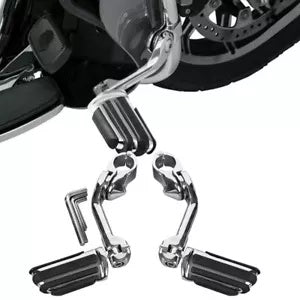 長さ1-1/4インチ ハイウェイフットペグ ハーレーツーリングストリート ロードグライド ロードキング US用 1-1/4" Long Highway Foot Pegs For Harley Touring Street Road Glide Road King US