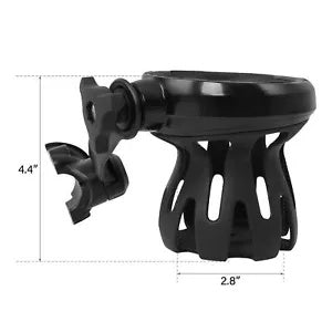 ハンドルバーマウント ドリンクカップボトルホルダー ハーレー用 1インチバー付き ブラック Handlebar Mount Drink Cup Bottle Holder Fit For Harley With 1'' Bar Black