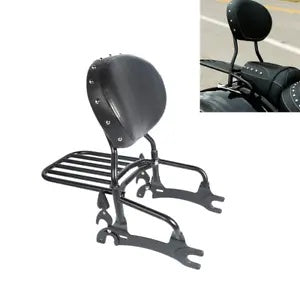 バックレスト シーシーバー パッド 荷物ラック インディアン チーフ ダークホース ヴィンテージ クラシック用 Backrest Sissy Bar Pad Luggage Rack For Indian Chief Dark Horse Vintage Classic