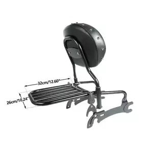 バックレスト シーシーバー パッド 荷物ラック インディアン チーフ ダークホース ヴィンテージ クラシック用 Backrest Sissy Bar Pad Luggage Rack For Indian Chief Dark Horse Vintage Classic