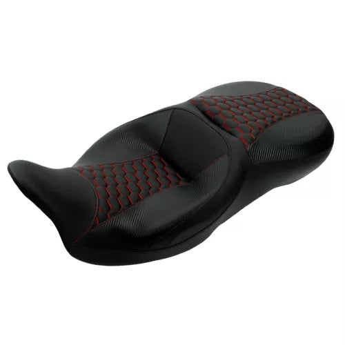 ハーレー ツーリング ロード グライド キング 2009-Up 10 ブラック用ドライバー ライダー パッセンジャー シート Driver Rider Passenger Seat For Harley Touring Road Glide King 2009-Up 10 Black