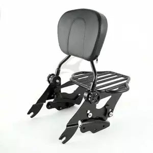 バックレスト シーシーバー 荷物ラック 4 点ドッキング ハーレー FLHX 2009-2013 12 用 Backrest Sissy Bar Luggage Rack 4 Point Docking Fit For Harley FLHX 2009-2013 12