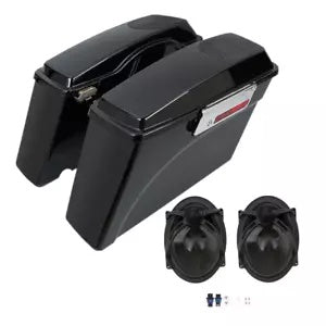 ハードサドルバッグと5x7インチスピーカーはハーレーツーリングロードグライドキング1994-2013に適合します。 Hard Saddlebags & 5x7" Speakers Fit For Harley Touring Road Glide King 1994-2013