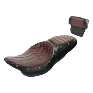 ドライバー ライダー 助手席 + 背もたれパッド ハーレー ツーリング グライド 2014-23 に適合 Driver Rider Passenger Seat + Backrest Pad Fit For Harley Touring Glide 2014-23