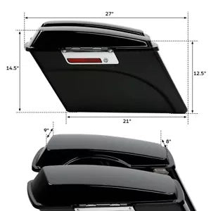 ハーレーソフテイルスプリンガー用クローム変換ブラケット付きハードサドルバッグバッグ Hard Saddle Bags Bag W/ Chrome Conversion Brackets For Harley Softail Springer