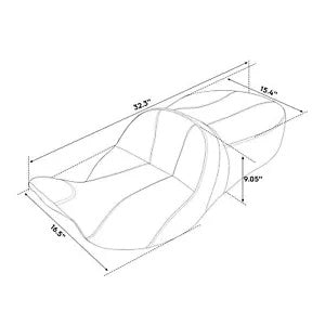 ハーレー ツーリング エレクトラ ストリート トライ グライド 2009-23 用 ブラック 運転席 助手席 Black Driver Passenger Seat For Harley Touring Electra Street Tri Glide 2009-23