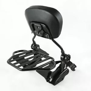 バックレスト シーシーバー 荷物ラック + ハーレー エレクトラグライド 09-13 12 用ドッキングフィット Backrest Sissy Bar Luggage Rack + Docking Fit For Harley Electra Glide 09-13 12