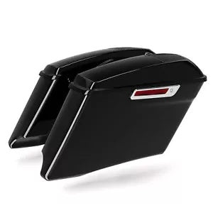 4インチ拡張サドルバッグ6x9インチスピーカー蓋ブラケットハーレーソフテイルファットボーイ84-17用 4" Extended Saddlebags 6x9" Speaker Lids Bracket For Harley Softail Fatboy 84-17