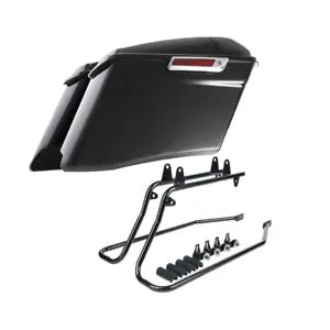 ハーレー ヘリテージ ソフテイル 1984-17 用 4 インチ拡張サドルバッグ & 変換ブラケット 4" Extended Saddlebags & Conversion Brackets For Harley Heritage Softail 1984-17