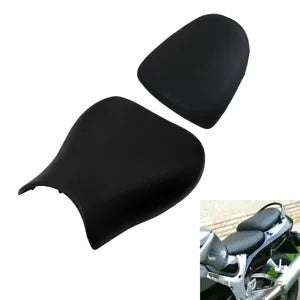 ドライバー ライダー 助手席シートクッション スズキ ハヤブサ GSX1300R 99-07 ブラックに適合 Driver Rider Passenger Seat Cushion Fit For Suzuki Hayabusa GSX1300R 99-07 Black