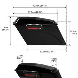 ハードサドルバッグ 6x9インチスピーカー蓋付き ハーレーストリートグライド 1994-2013 ブラックに適合 Hard Saddlebags w/ 6x9" Speaker Lids Fit For Harley Street Glide 1994-2013 Black