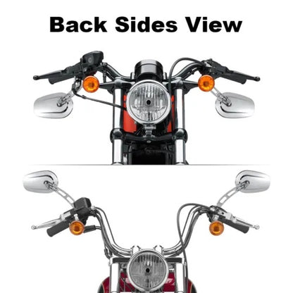 ハーレーダイナファットストリートボブワイドグライドローライダーFXDB用クロームバックミラー Chrome Rearview Mirrors For Harley Dyna Fat Street Bob Wide Glide Low Rider FXDB