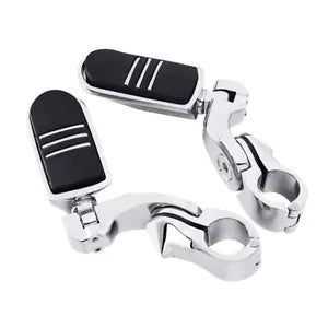 クローム 1 1/4 インチ ショートアングル ハイウェイ ペグストリームライナー フットペグ マウント ハーレー用 Chrome 1 1/4" Short Angled Highway Pegstreamliner Foot Peg Mount Fit For Harley