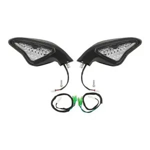 バックミラー LED 信号付き DUCATI 848 1098 1098S 1098R 1198S 1198R に適合 Rear-View Mirrors w/ LED Signals Fit For DUCATI 848 1098 1098S 1098R 1198S 1198R