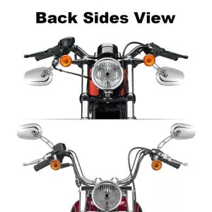 ハーレーツーリングロードキングストリートエレクトラグライド用8mmクロームバックミラー 8mm Chrome Rear View Mirrors For Harley Touring Road King Street Electra Glide