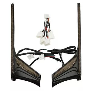 垂直リア LED ライトストリップホンダゴールドウィング 1800 12-17 F6B 13-17 ブラックに適合 Vertical Rear LED Light Strips Fit For Honda Goldwing 1800 12-17 F6B 13-17 Black