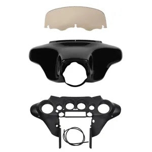 バットウィングインナー/アウターフェアリング/スモークフロントガラスフロントガラスハーレーツーリング 96-13 Batwing Inner/Outer Fairing/Smoke Windscreen Windshield For Harley Touring 96-13