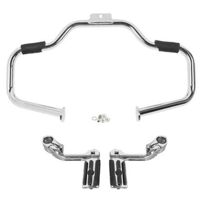 口ひげエンジンガードハイウェイバーフットペグペグハーレーソフテイル 2000-2017 に適合 Mustache Engine Guard Highway Bar Footpegs Pegs Fit For Harley Softail 2000-2017