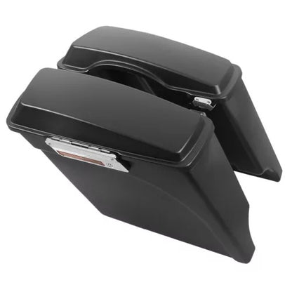 5インチ ストレッチ拡張ハードサドルバッグ ハーレーストリートグライド ロードキング 1993-13用 5" Stretched Extended Hard Saddle Bags For Harley Street Glide Road King 1993-13