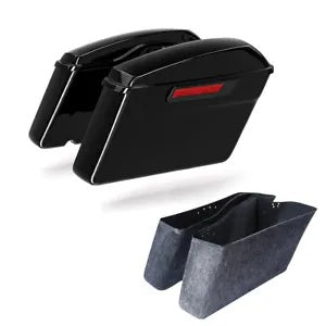 ハードサドルバッグ ブラック ハーレー ツーリング エレクトラ ストリート ロード グライド 2014-2024 に適合 Hard Saddlebags Black Fit For Harley Touring Electra Street Road Glide 2014-2024