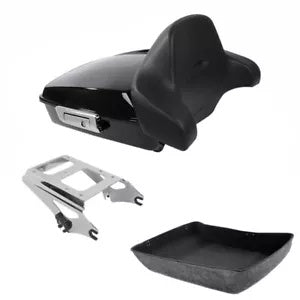 チョップド トランク バックレスト & マウント ハーレー ツアー パック ロード キング グライド 2009-2013 に適合 Chopped Trunk Backrest & Mount Fit For Harley Tour Pak Road King Glide 2009-2013